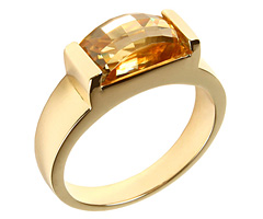 Golden Zircon ring